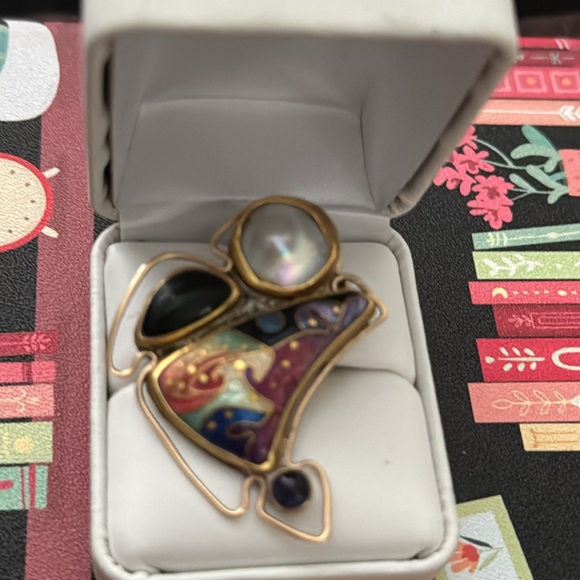 Custom 14k and ss modernist pendant One of the kind, absolutely beautiful piece - Picture 2 of 3